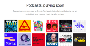 Google Play Music、Podcast配信に参入へ