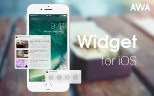 AWAがiOS版ウィジェット機能に対応、プレイリストなど表示