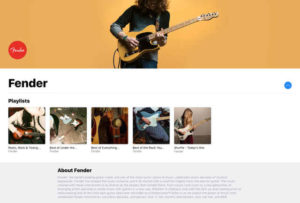 FenderがApple Musicにプレイリストを公開している